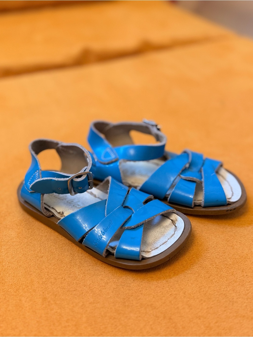 Blue Kids Leather Sandals - Classic Summer Style